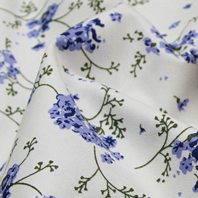 Nature 100% Pure Linen Printed Fabric 14*14/54*54 for Dress, Tops