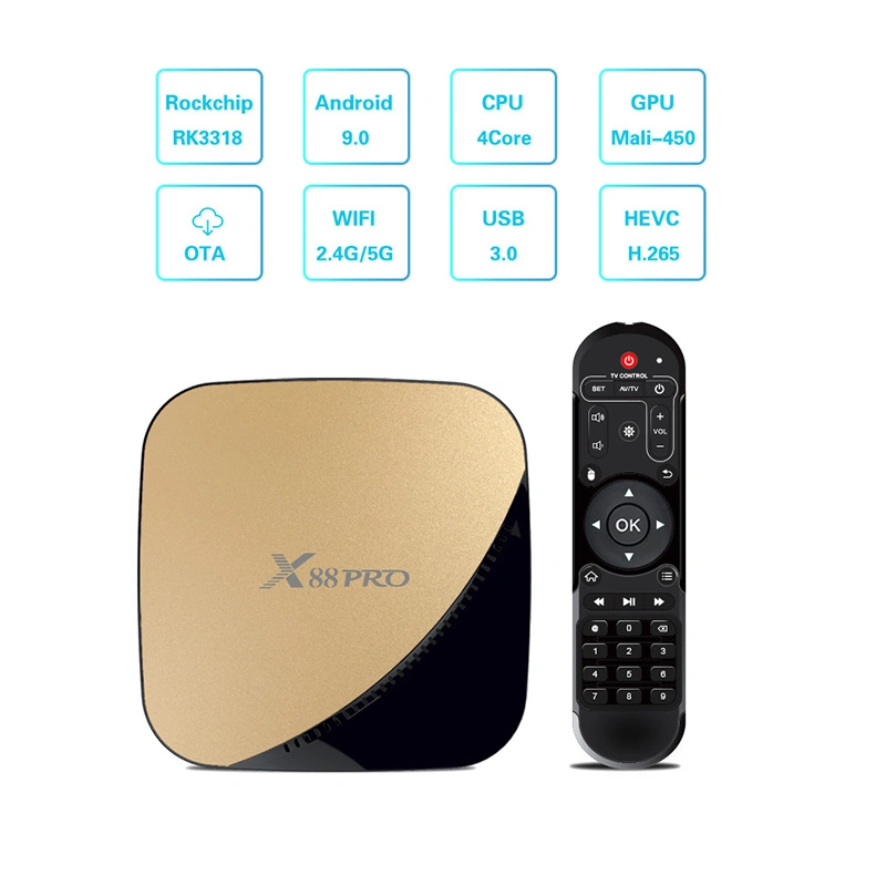 X88 PRO TV Box, Rk3318 HD 4K, Android 9.0, Internet TV Box