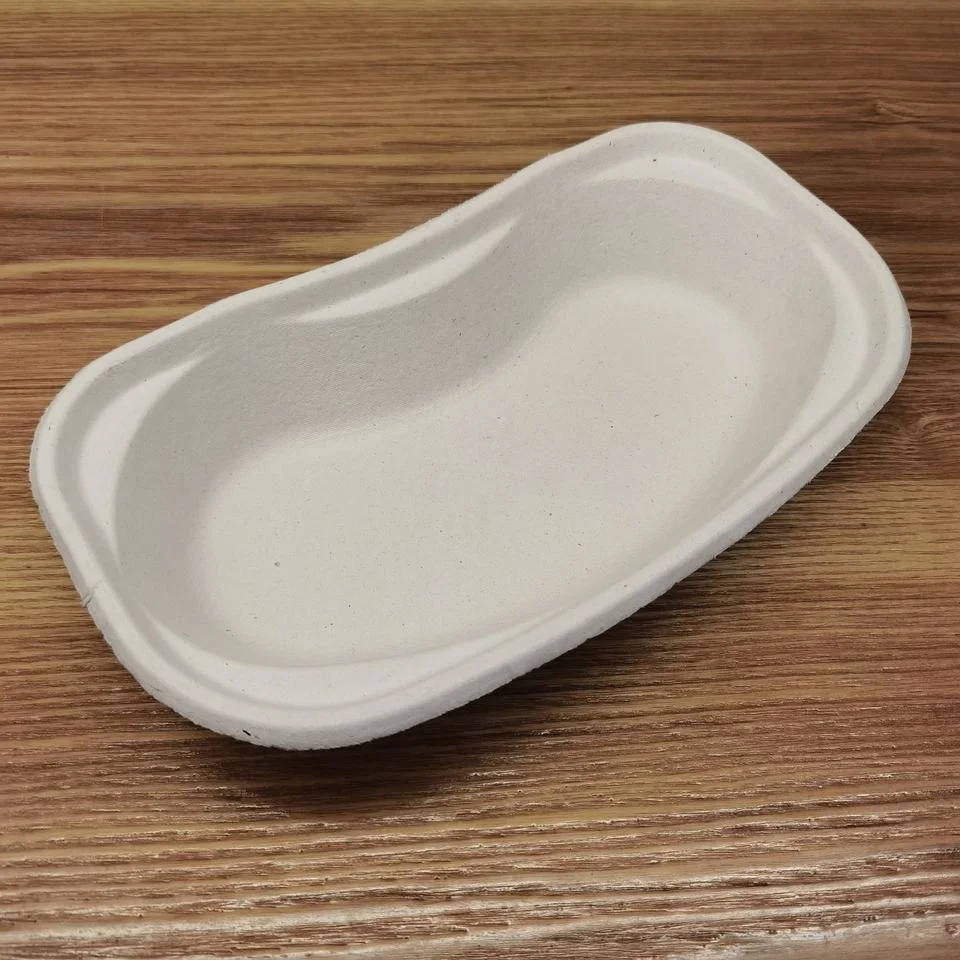 Disposable Trays Biodegradable Basin Disposable Carton Kidney Dishes Kidney-Shape Plate