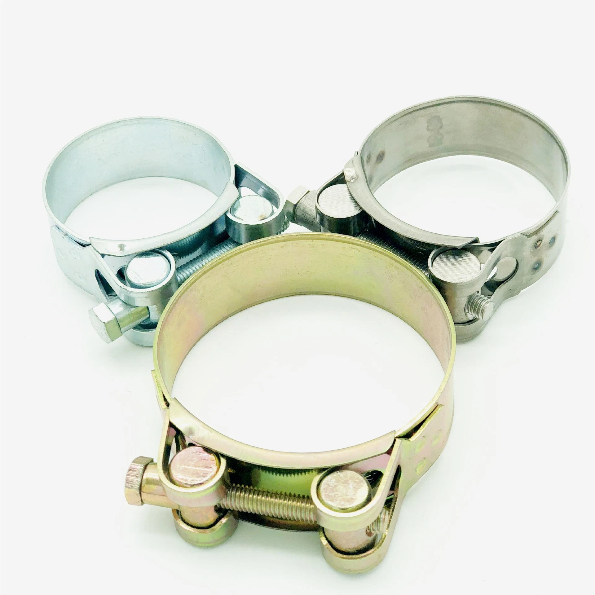 European Type Solid Single Bolt Hose Metal Galv Pipe Clamps