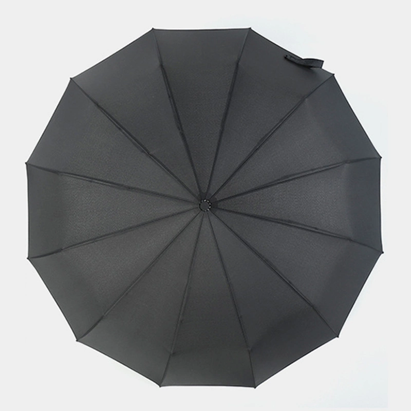 Amazon Best Selling 12K Promoción Mayorista de Moda Parasol Automático de 23 Pulgadas de Gran Tamaño para 2 Personas Tamaño y Color Personalizados Logotipo de Tamaño Pongee 3 Plegable Paraguas