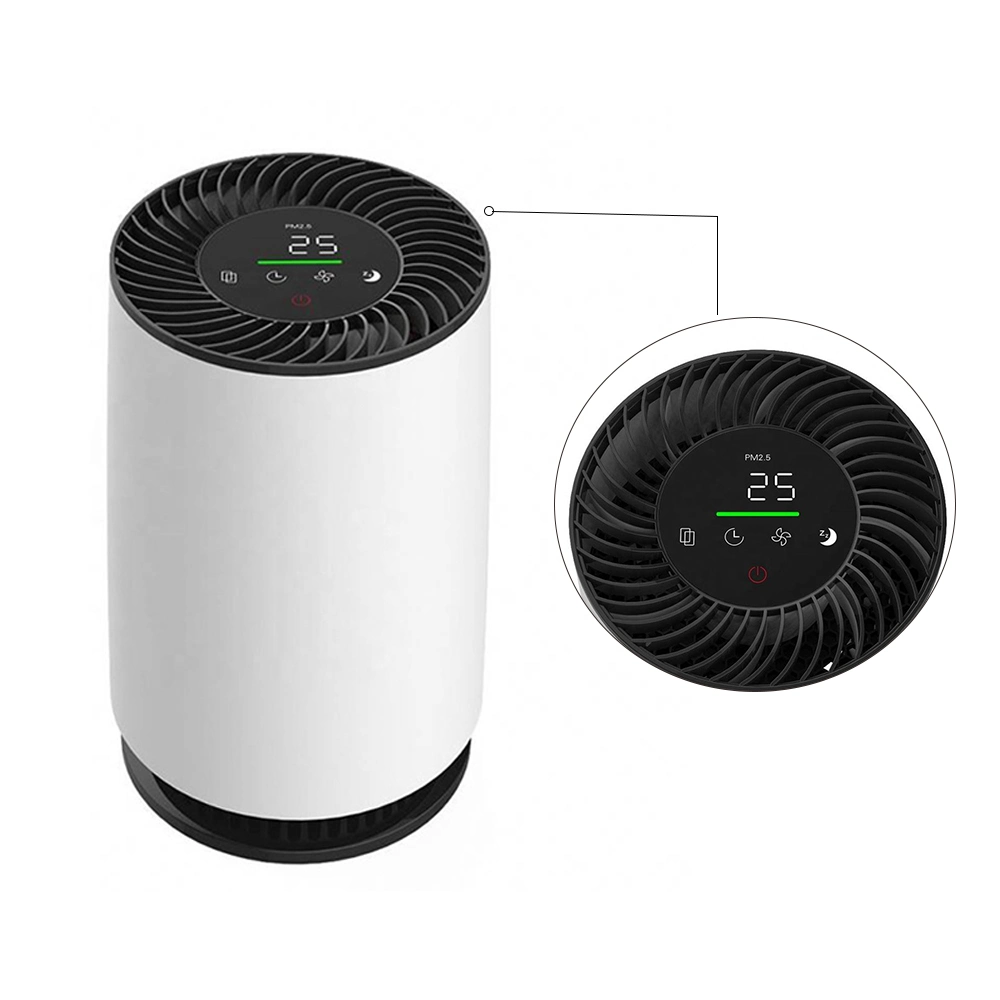 جهاز تنقية الهواء المحمول المزود بتقنية WiFi Smart Desktop Air Cleaner for Car Office Travel Bedroom، جهاز تنقية الهواء المحمول المزود بمزيل دخان من مسببات الحساسية