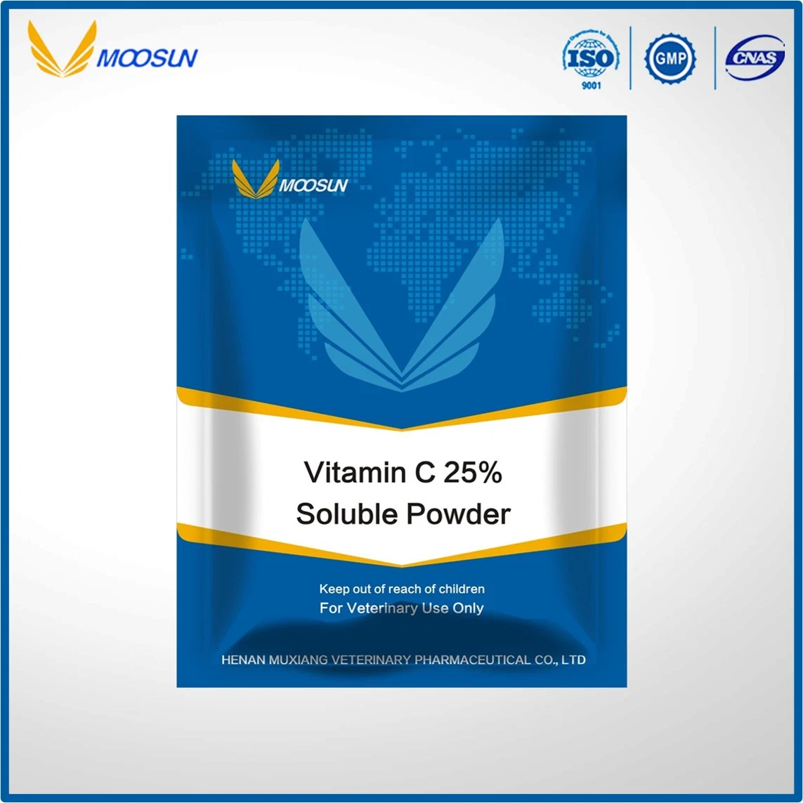 Améliorer l'immunité additif alimentaire VC 25% poudre soluble pour les animaux Pour anti-stress et prévenir la fièvre