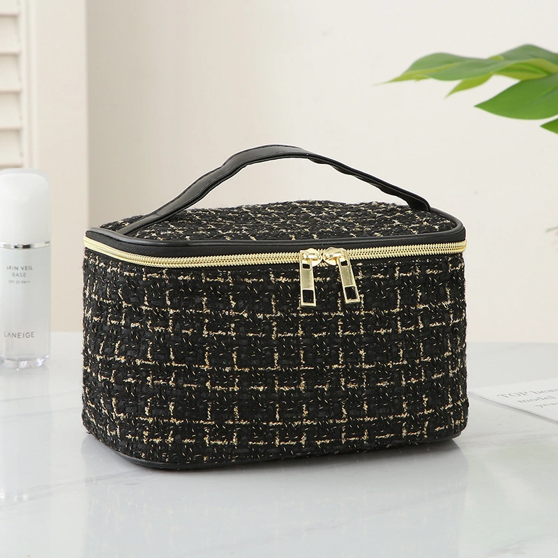 Korean Checkerboard Checkered Portable Makeup Portable Bag Makeup