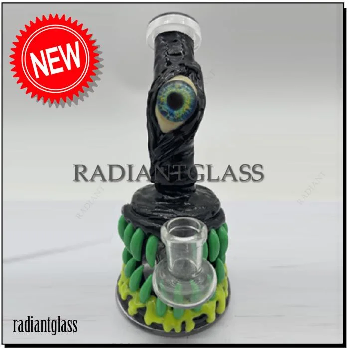 Height 9.8 Inches 3D Hand Painting Glass Smoking Water Pipe in Stock Wholesale