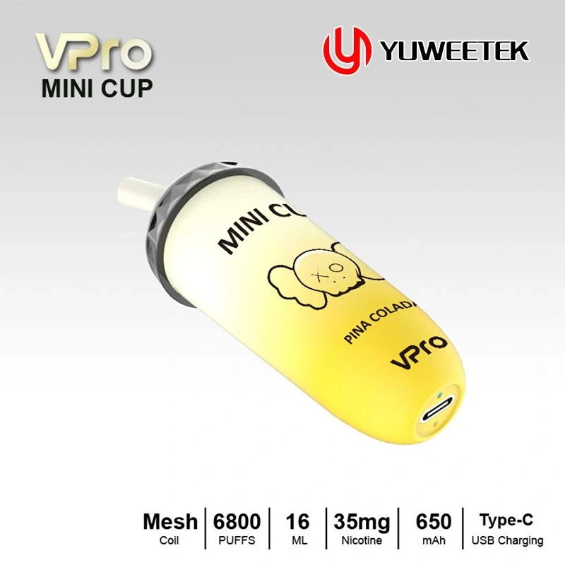 كوب vPro Mini Cup 6800 Puff Zbood OEM ODM Systems /6000/800013 مل برو المشتري 0 نيكوتين سوبرا اروما الملك E-Cig Vape Disposable