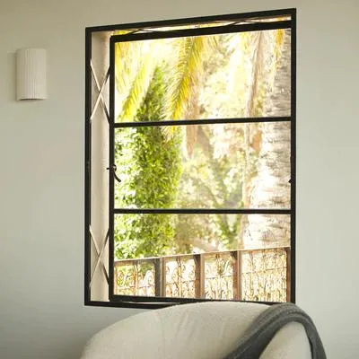 Decoración moderna de Casa Paneles fijos Ventanas y Puertas de Acero