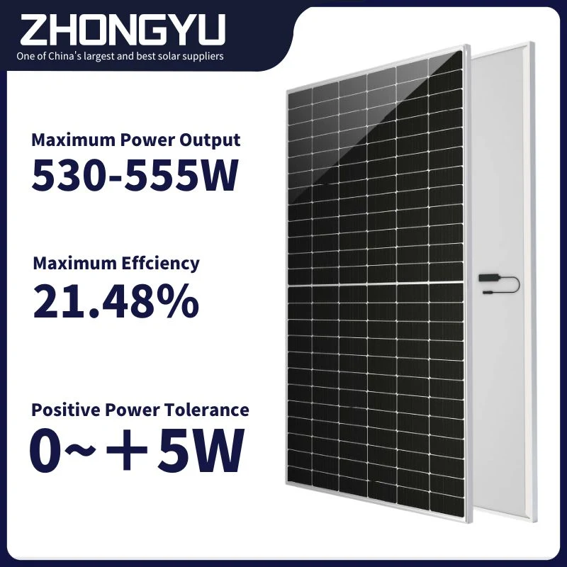 Grossista Painel Solar de 550W Energia renovável grelha ligada fotovoltaica Geração de painéis solares de silicone Monocristalino do módulo PV