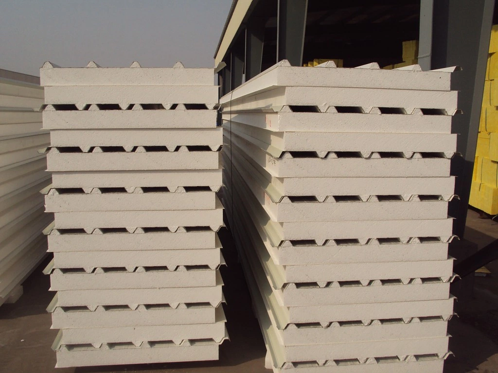 Tongue and Groove Type Factory Price Construction Building Material Insulated 50mm/75mm/80mm EPS Sandwich Panel