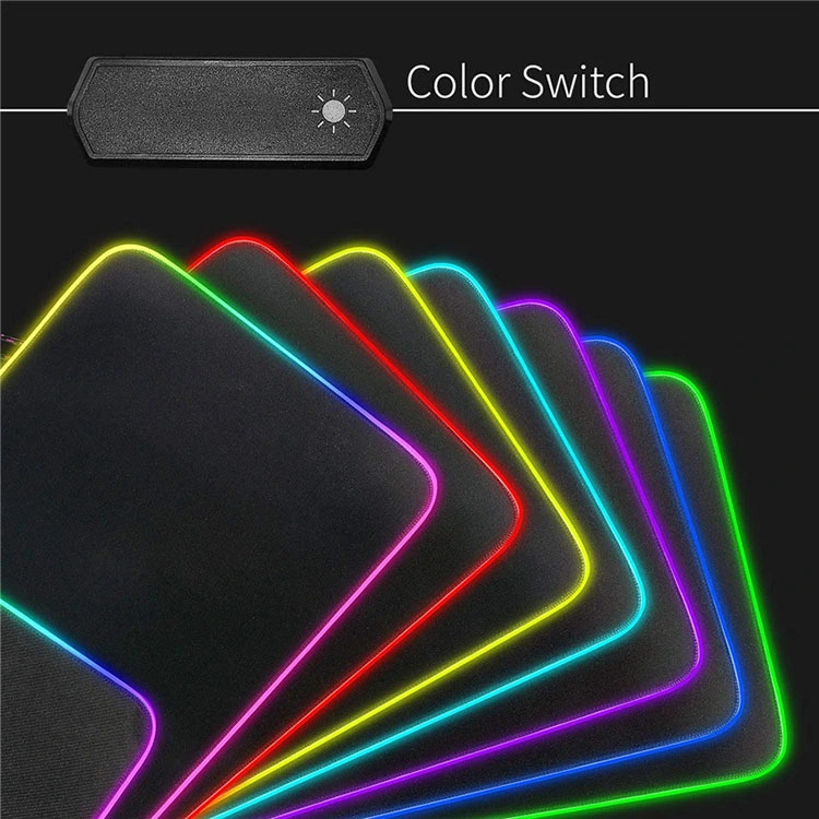 Wholesale/Supplier RGB Gaming Mouse Pad, Cloth Mouse Pad, Anti-Slip Base, RGB Backlit, Stitched Edges, Water-Resistant, Optimized for Gaming Sensors, XL 12 Lighting