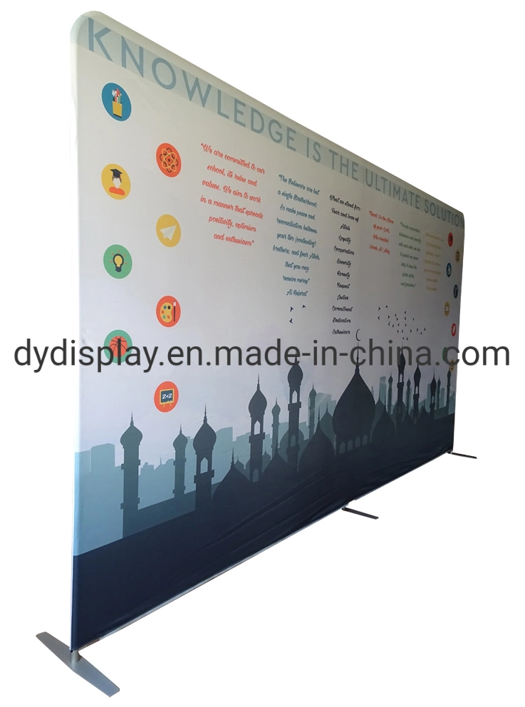 Straight Aluminum Advertising Display Rack Tension Fabric Banner Stand