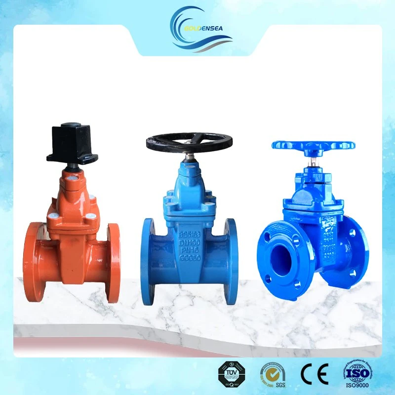 Water Use Soft Connection Rising Stem Slide Cast Iron Sluice Gate Valve Vale