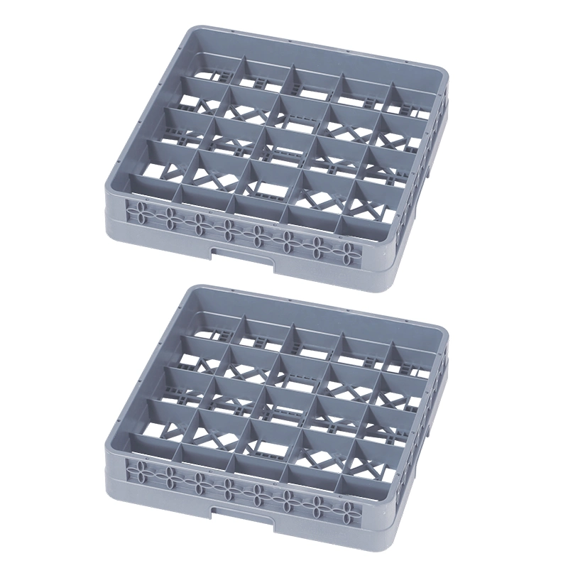 25-Compartment Restaurant Kitchen Plastic Dishwasher Basket Glass Rack