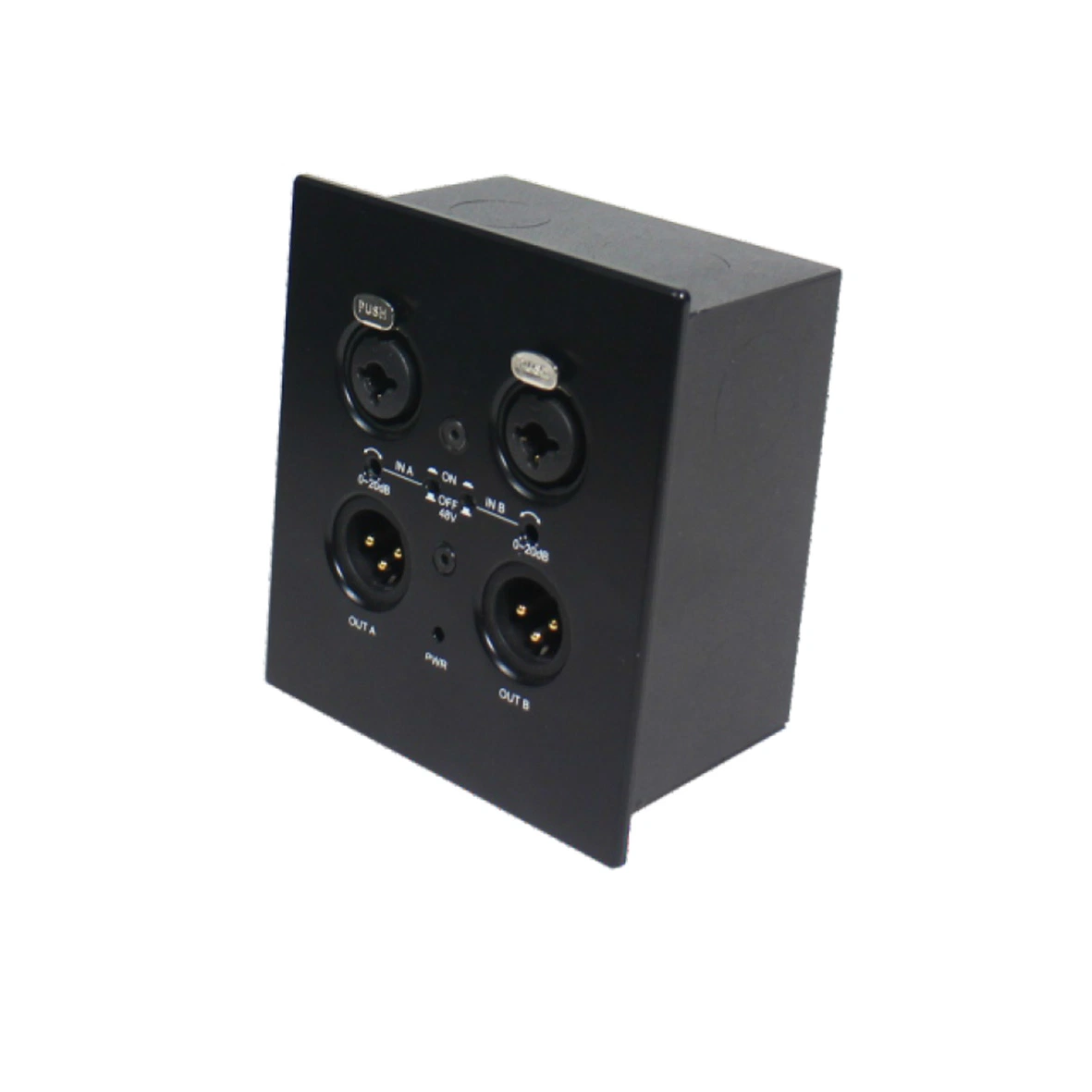 Professional Dante Wall Panel, Supports Analog and Digital Input and Output with Phantom Power and Manual Preamp-Gain Adjustment for Conferencing