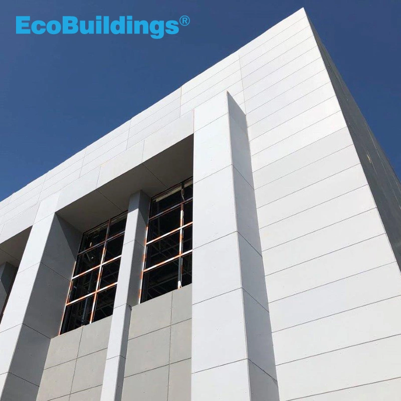 Decorative Facade Exterior Fiber Cement Wall Panel in Commercial Buildings