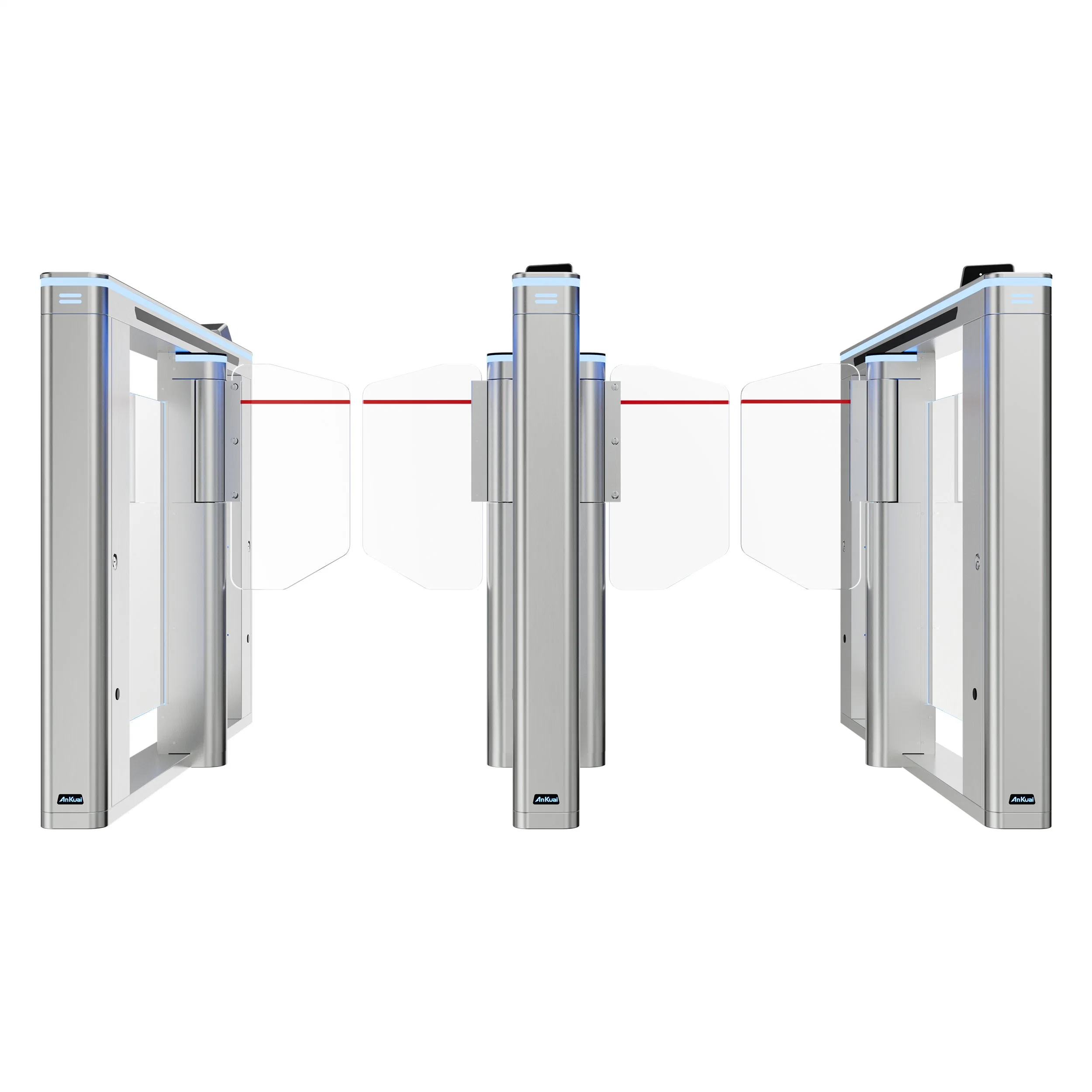 Facial Recognition Turnstile Gate Swing Barrier Gate Fast Speed Pedestrian with Card and Qr Code Access Control System