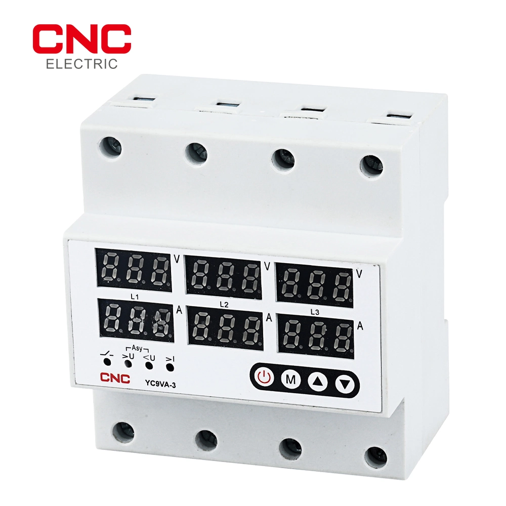 100A 3no Output Contact Overcurrent Proteciton Under Over Voltage Protector