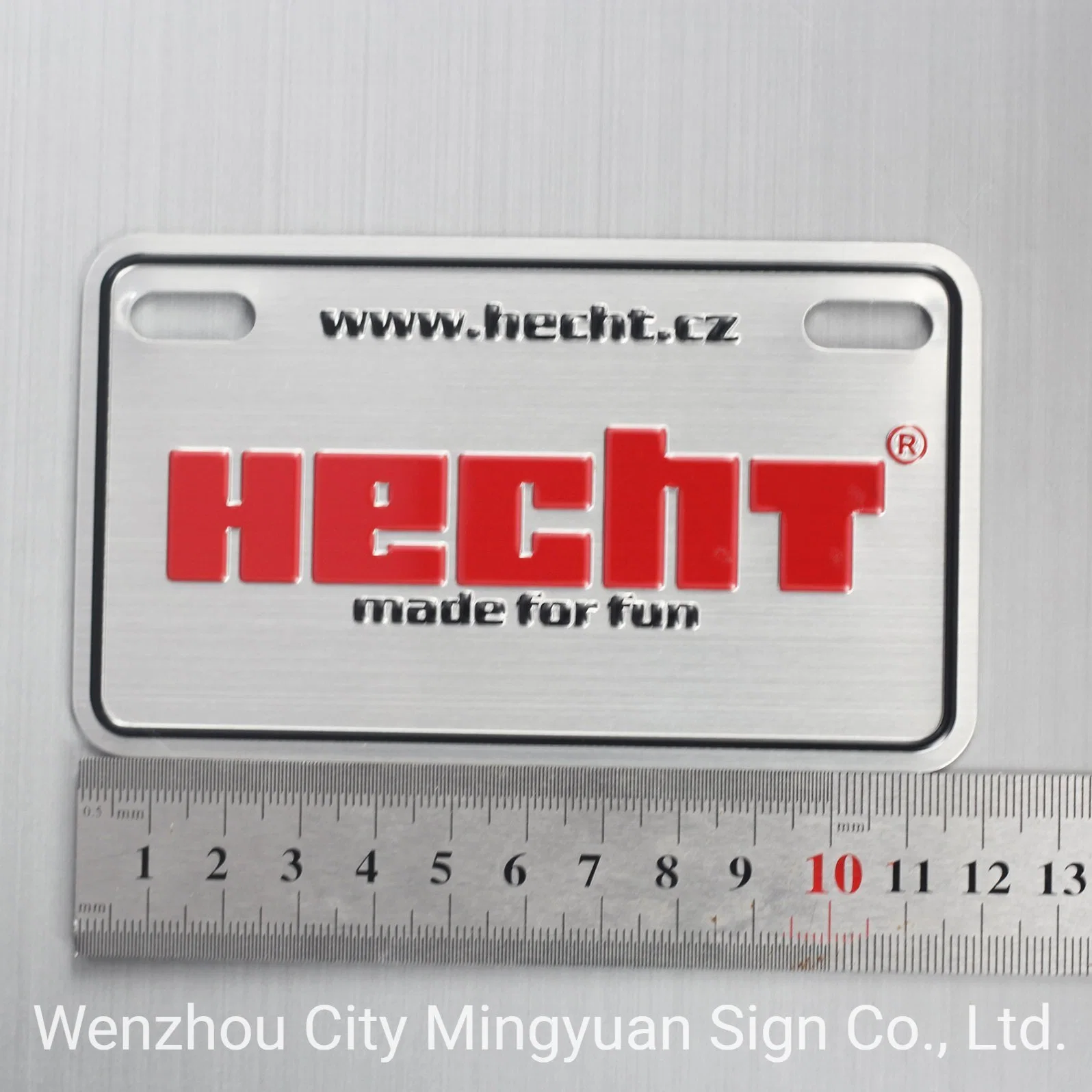 Custom Nameplate Aluminum Car Plates with Customized Logo Embossed Nameplate Sticker