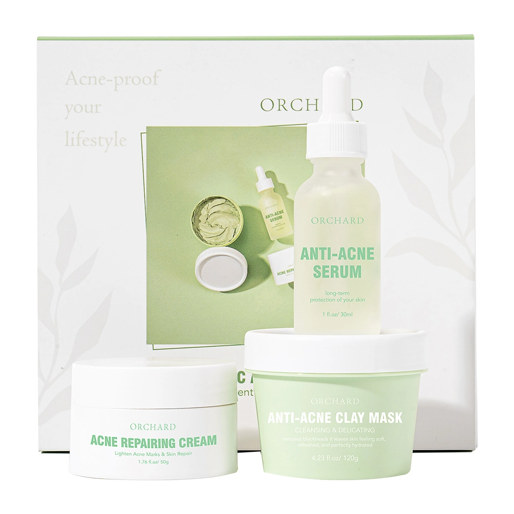 OEM / ODM Akne-Entferner Feuchtigkeitsspendende Anti Aging Gesichtshaut-Pflege-Set Für Akne