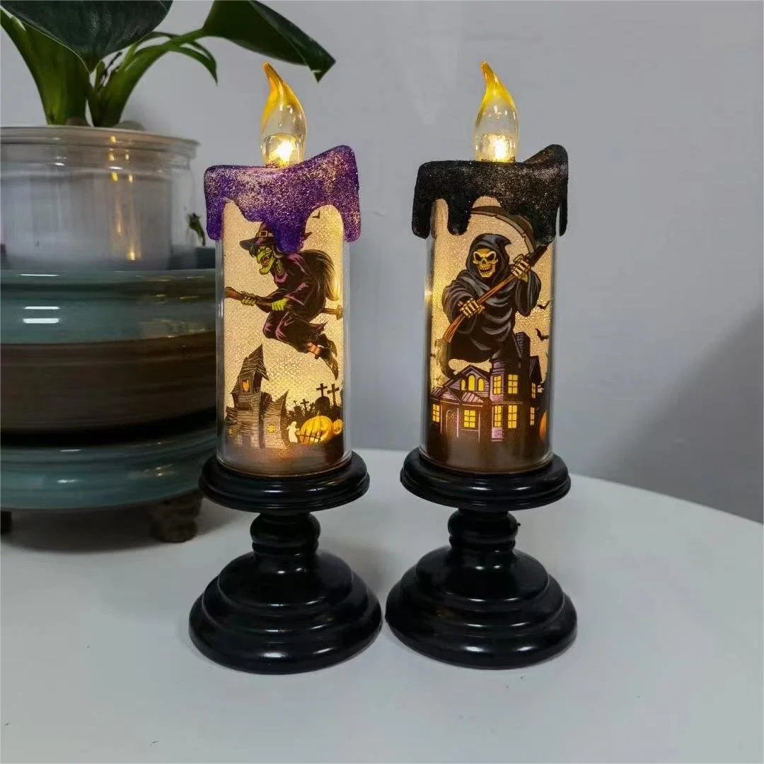 OEM Factory Customized Halloween Decoration Colour Changing LED Electronic Candle Lights Acrylic Decorative Light Candle Craft Manufacturer in China