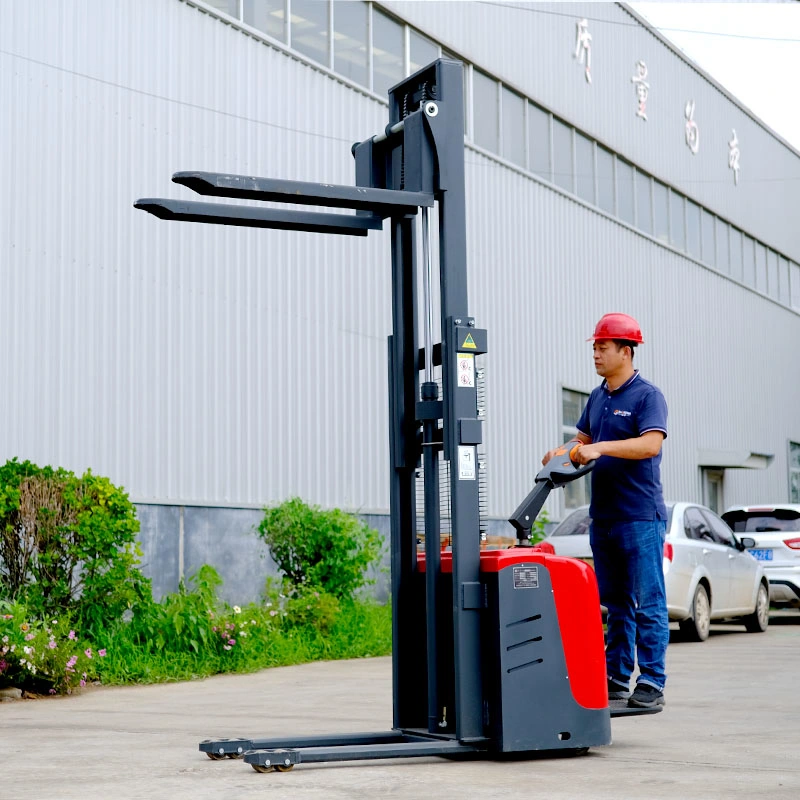 500kg 1000kg Van Self -Loading Semi Electric Stacker Portable Auto Lift Self Loading Pallet Forklift with Lithium Battery