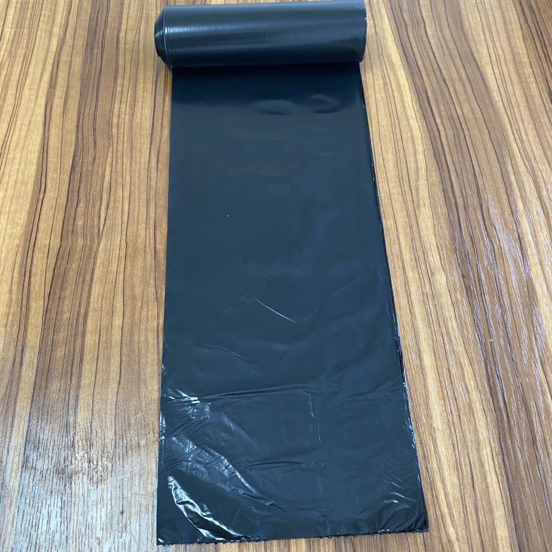 High Strength Black Garbage Bag Flat Pocket Original Factory