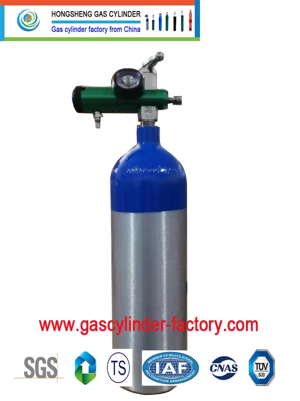 5L 150bar ISO 6061 Aluminum Alloy Seamless Oxygen Cylinder with Cga540 Valve