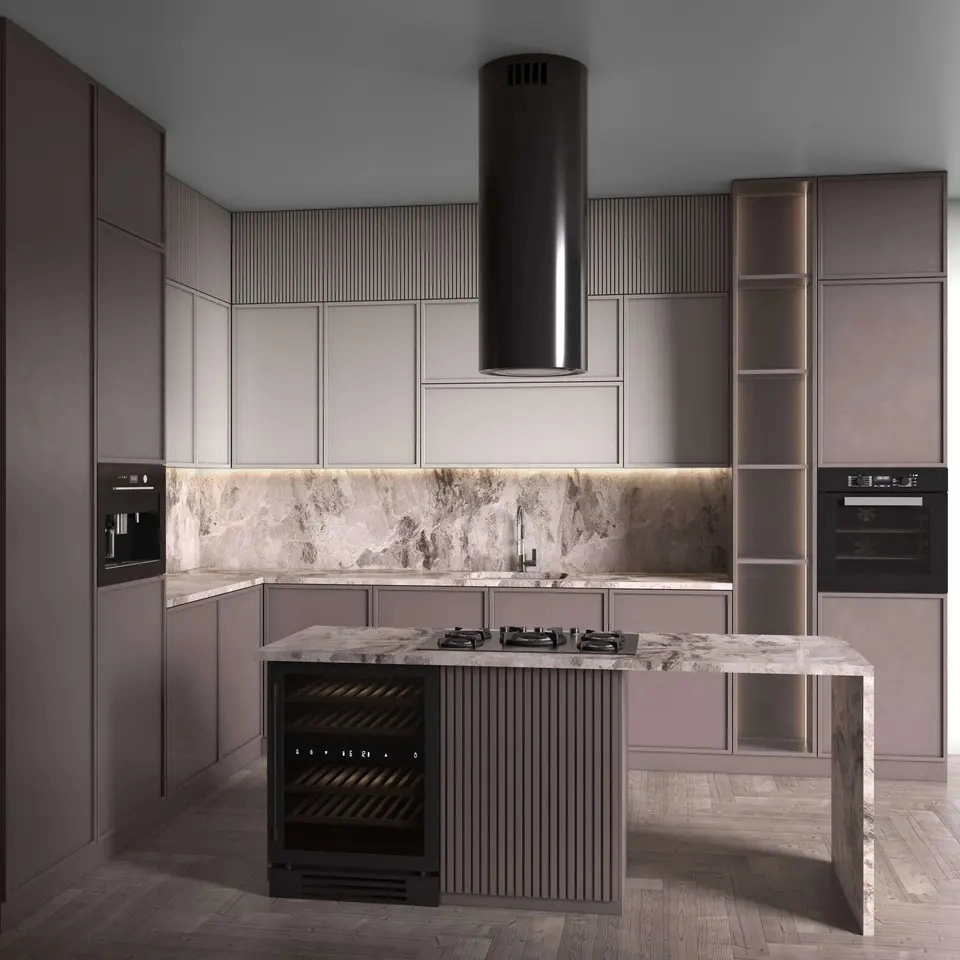 XY 2023 Smart Home and Kitchen mobiliário de armazenamento moderno personalizado Armário de cozinha Shaker