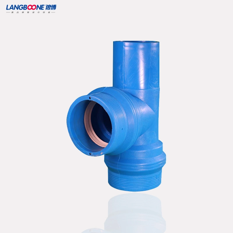 Plastic/PE/HDPE Electrofusion Socket Equal Tee Fitting Tapping Tee with Rubber Ring