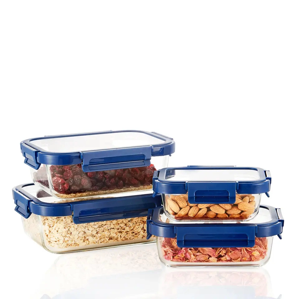 Airtight Storage Containers Portable Microwave Bento Glass Lunch Box