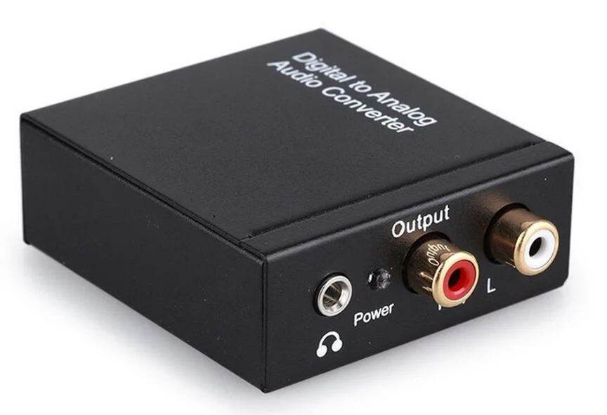 Digital Optical Coaxial RCA Toslink Signal to Analog Audio Converter