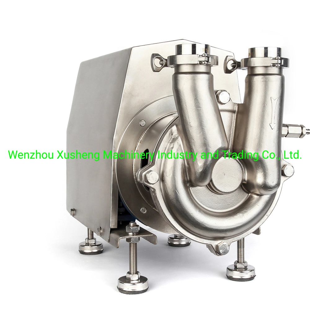 Stainless Steel Sanitary Hygienic Liquid Fluid Centrifugal Type CIP Self Sucking Priming Pumps