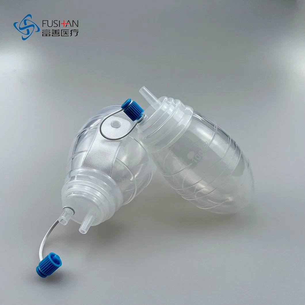 Fushan OEM jetable alimentation médicale silicone réservoir vidange boule Pour drainage de plaies avec ce&amp;ISO13485 FSC (100 cc 150 cc 200 cc 400 cc)