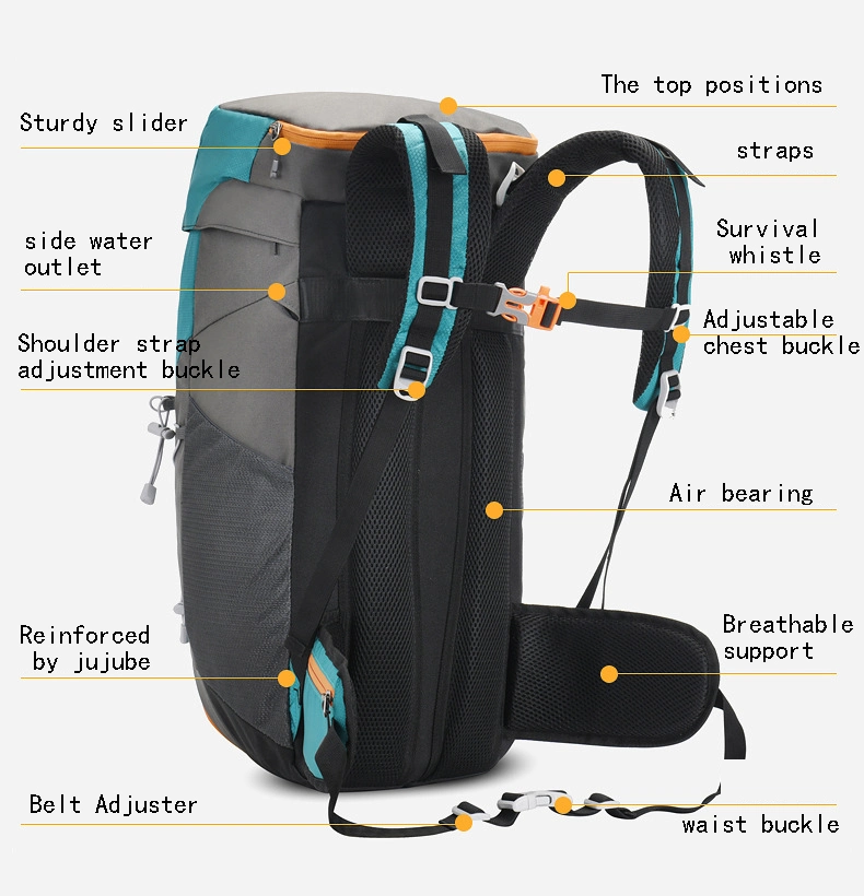 40L Hombre Unisex Mochila impermeable de Viaje bolsa de deportes al aire libre Camping escalada Senderismo Pack mochila para Hombres Mujeres Mujeres