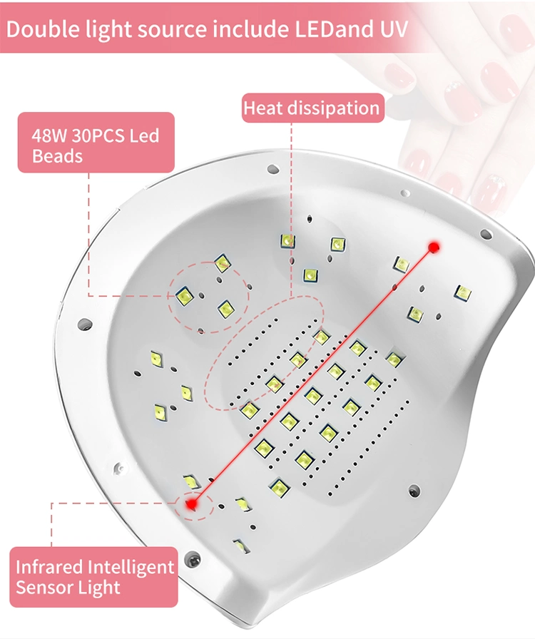 Hot Automatic Induction 3 Timer Einstellung LCD Display UV Gel Polnischer Nail Art Trockner 48W Sun LED Nagelleuchte