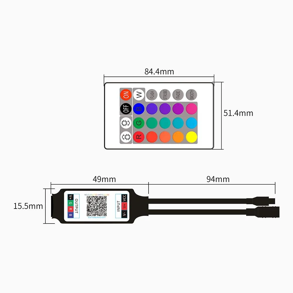 RGB Luz Flex 12V5050 SMD 30 LEDs/M 5m 2A Tuya adaptador Smart Blue tooth APP conduziu o Controlador de faixa