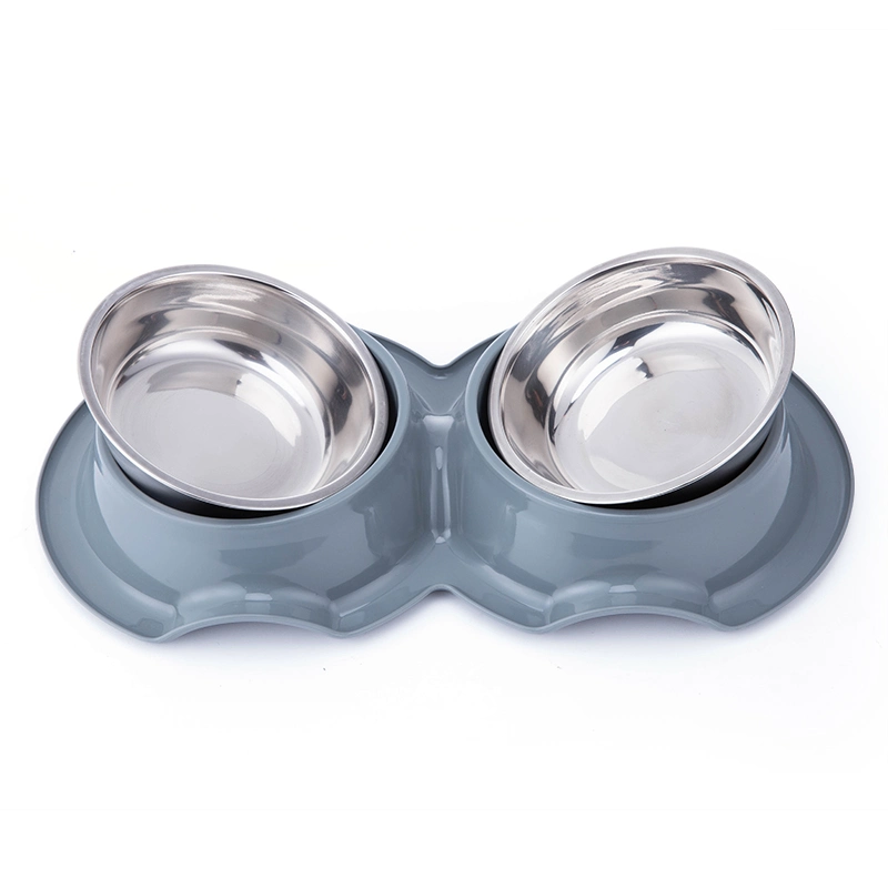 Tc3020 Food Dish Anti Ant Double Dog Cat Stainless Steel Bowl