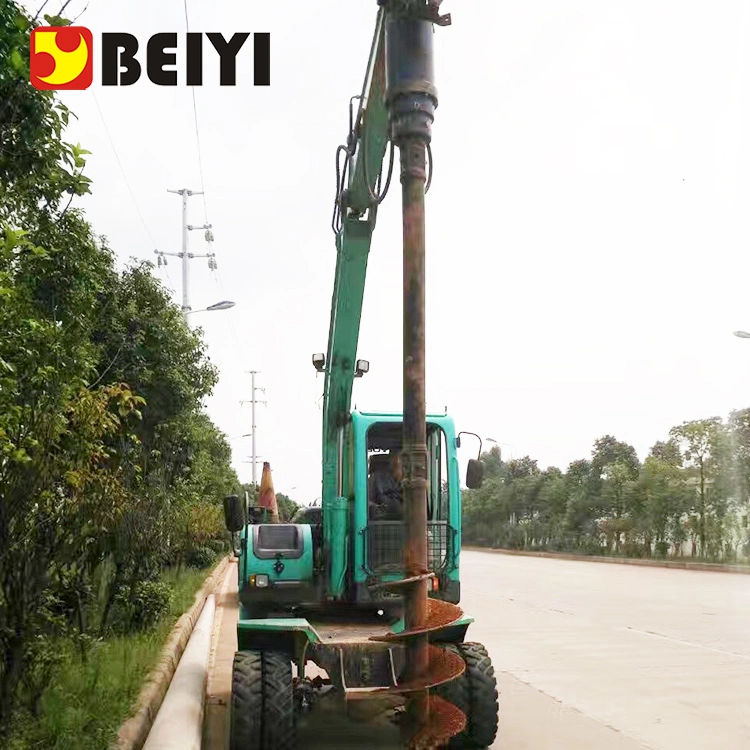 Hot Sale Beiyi Brand Hydraulic Earth Auger Post Hole Digger Hydraulic Auger Drive with Drill for Hole Drilling