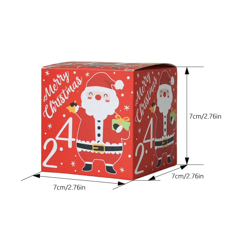 Decoración de Navidad personalizadas ilustraciones impresas Embalaje de promoción de la caja de papel de regalo juguetes Accesorios caramelos regalo sorpresa Embalaje