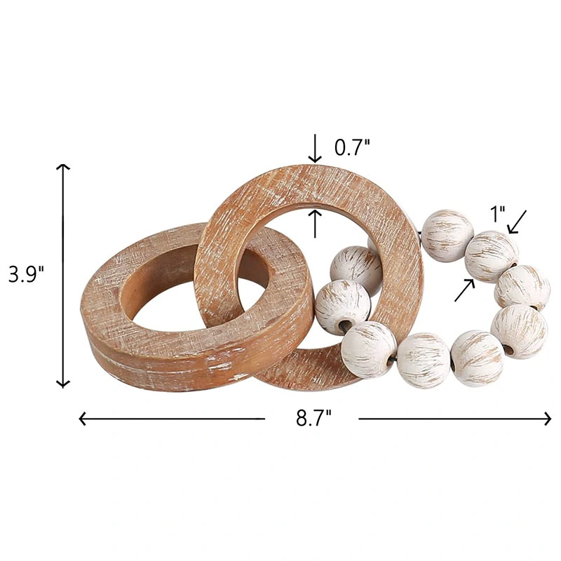 خشب سلسلة ربط منحوتة 3 ربط عقدة نهو ديكور منزل أفضل هدايا في حال السرقة