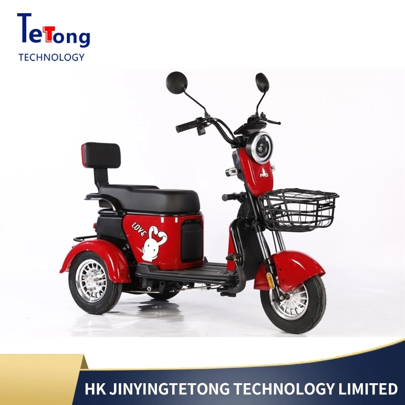 Disabled Motorized Tricycle Aluminum 2 Seat Mobility Scooter Elderly Use Lightweight Folding Electric Mobility Scooter