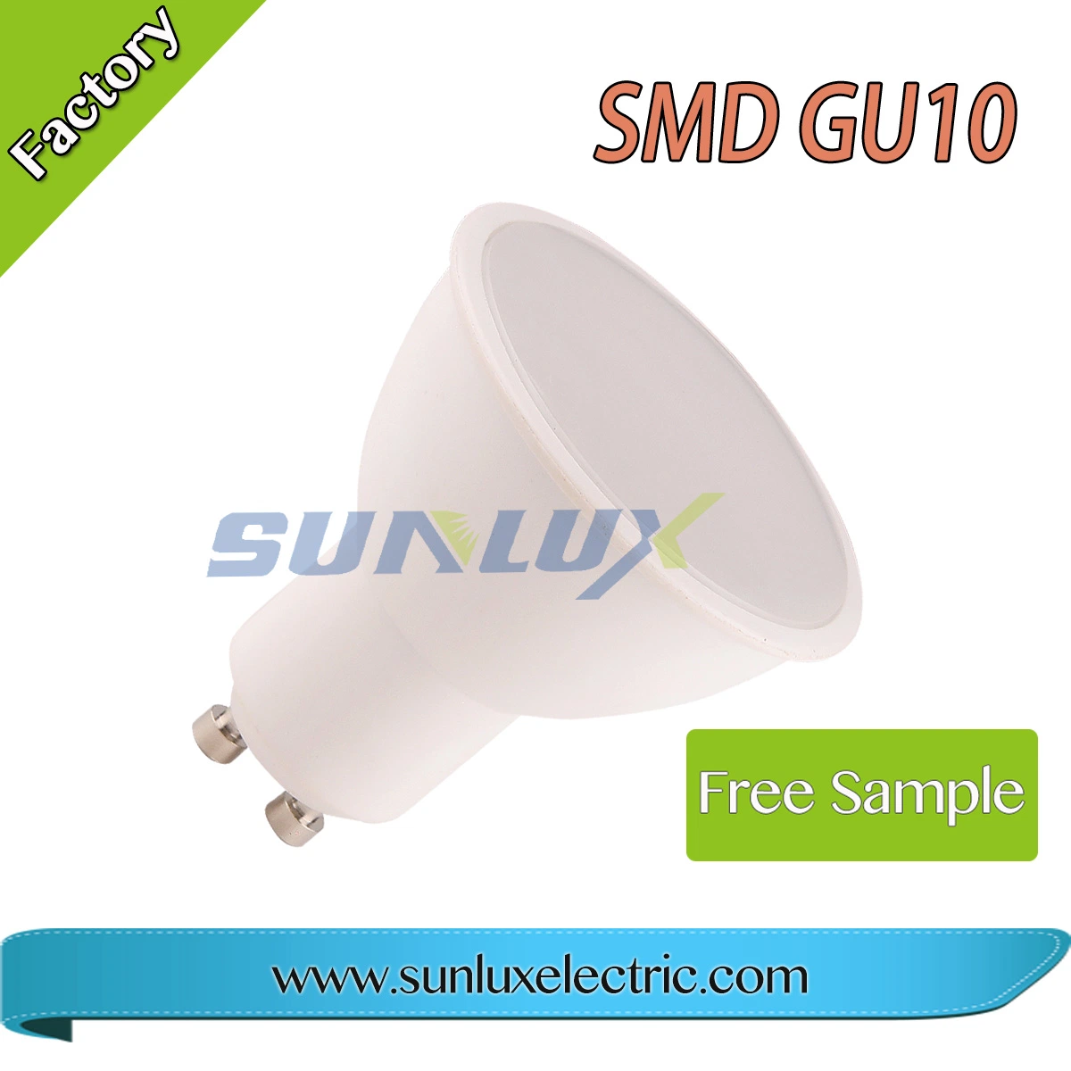 Plastic and Aluminium GU10 3W 5W 6W MR16 SMD LED Spotlight Bulb Decoration Lamp