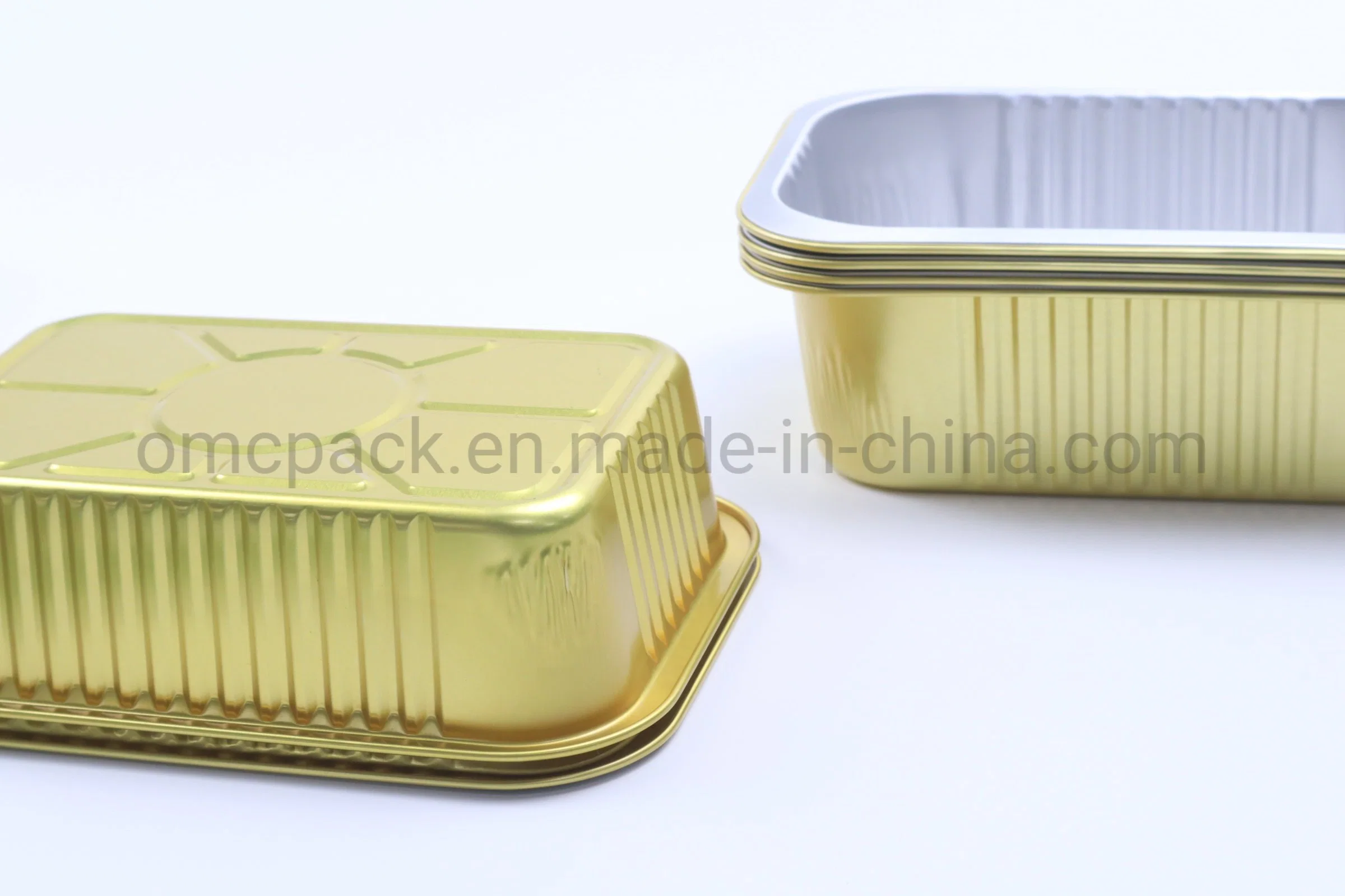 Envases de comida rápida bandeja de horno de microondas microondas Caja de Seguridad 8011 el papel de aluminio desechable de cajas de almacenamiento de contenedores de alimentos