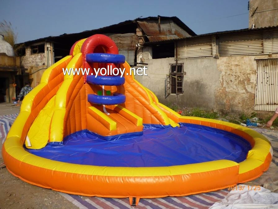 Inflatable Pool Double Lane Water Slide for Commercial Use