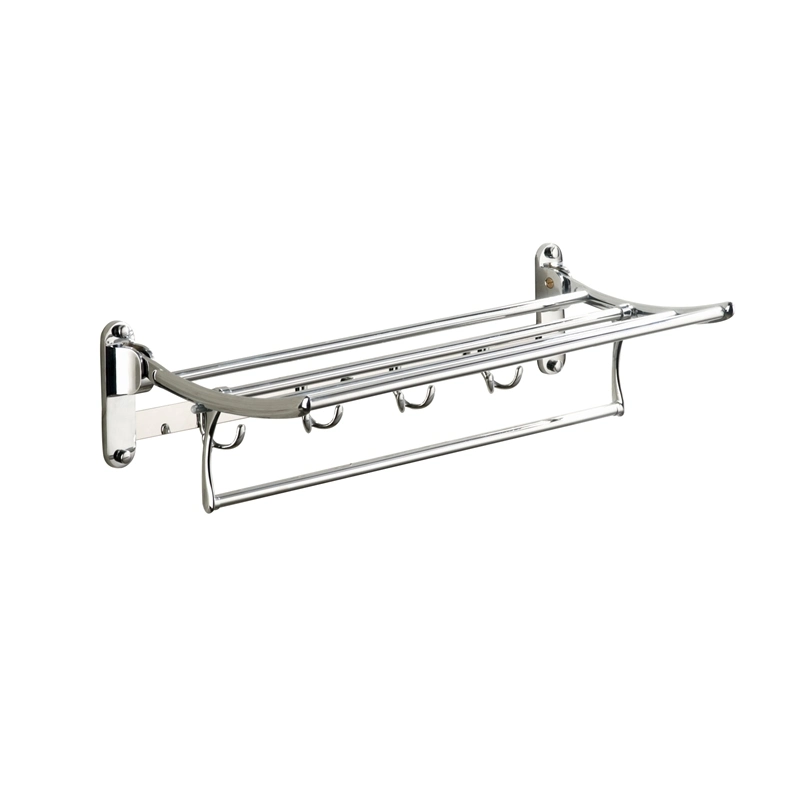 Hotel Bathroom Metal Stainless Steel Foldable Mounted Bathroom Towel Rack