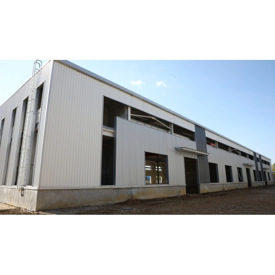 White Steel Sheet Roof Wall Prefabricated Warehouse Buildings