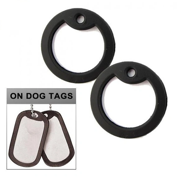 Dog Tag de caucho de silicona de tamaño de las etiquetas de silenciadores para alrededor de 50x28mm Mayorista/Proveedor fábrica