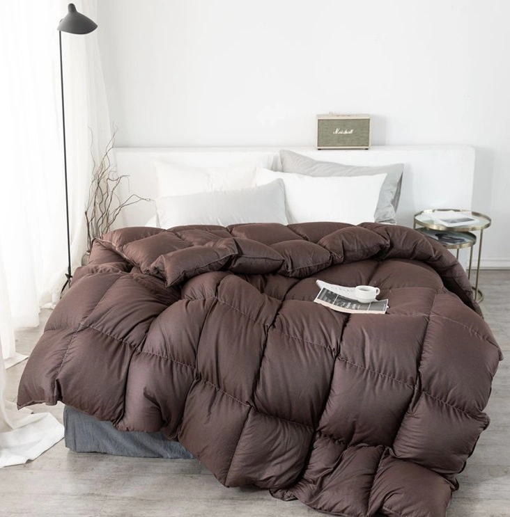 Luxuoso edredão branco ganso Down Winter Quilt Core Hotel de 5 estrelas Cama Quilt espessen calor Super fofo plump duvet Moda