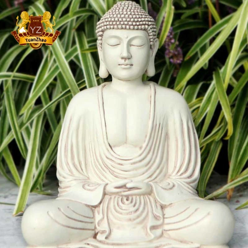 Neues Design Handschnitzerei Weißer Marmor Sitzende Buddha Statue Marmor Buddha-Skulptur Aus Stein