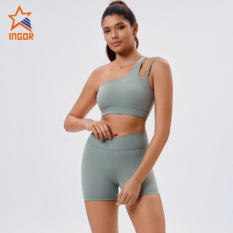 Ingor Sportswear ropa de fitness Fabricantes Deportes personalizados ropa de gimnasio ropa de entrenamiento Fitness ropa para mujer, etiqueta privada Atlético Yoga Sujetador Wear